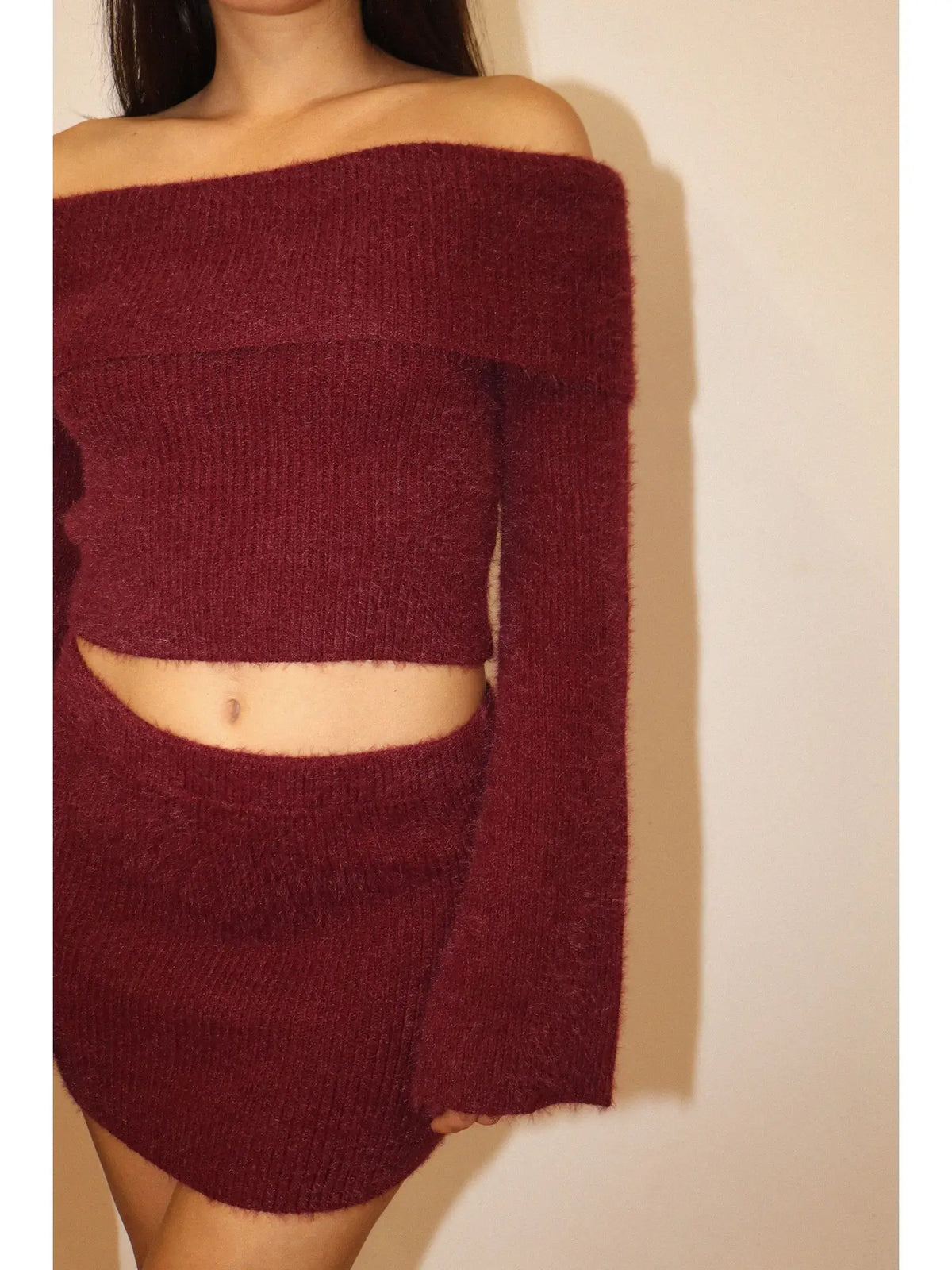 Off-Shoulder Knit Top