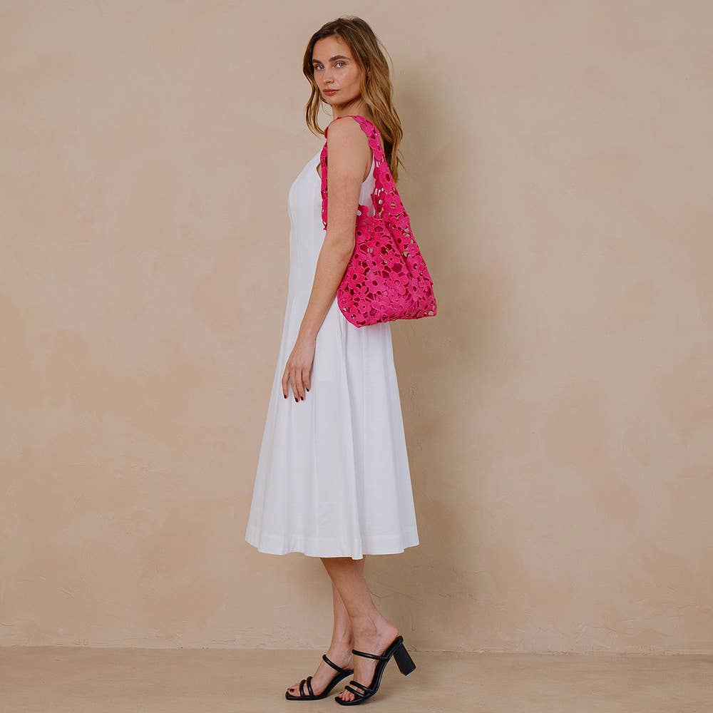 Aster Watermelon Floral Shoulder Bag