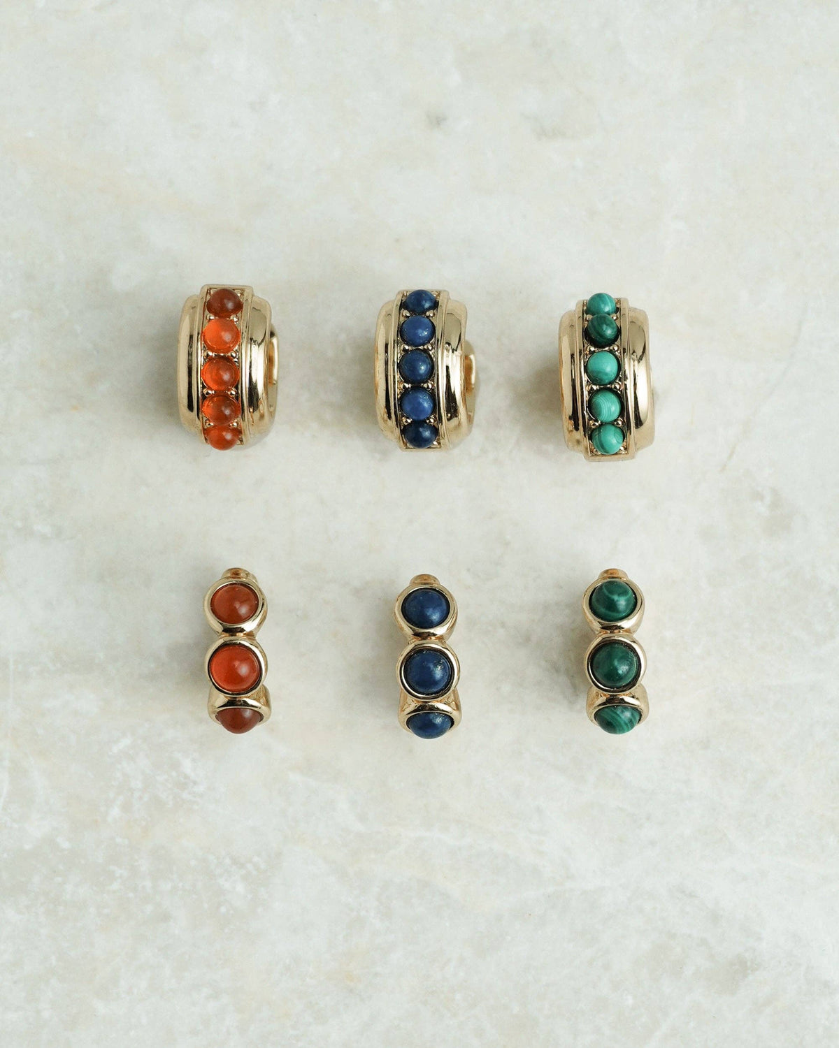 Corynn Gemstone Huggies - Lapis