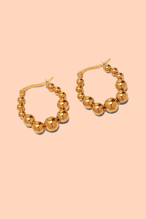 Elio Hoops - 18K Gold Plated