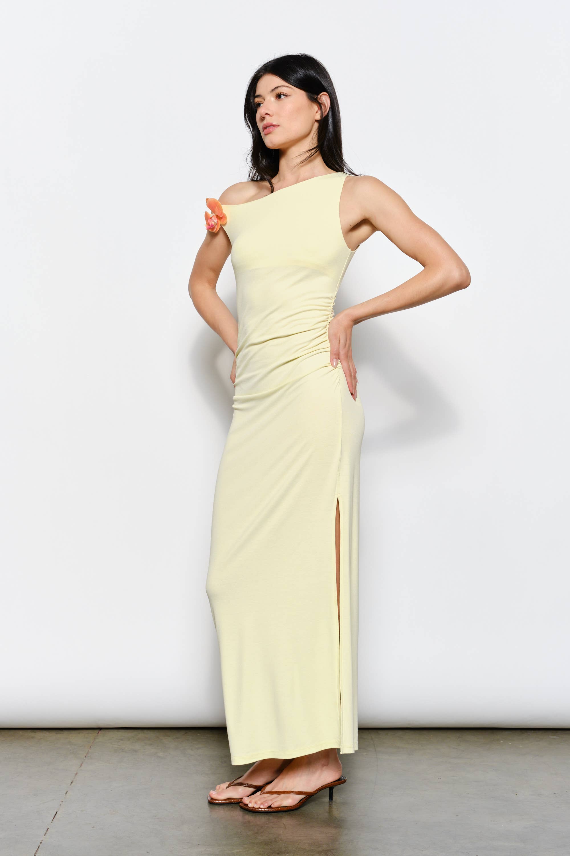 Olivia Orchid Off The Shoulder Dress
