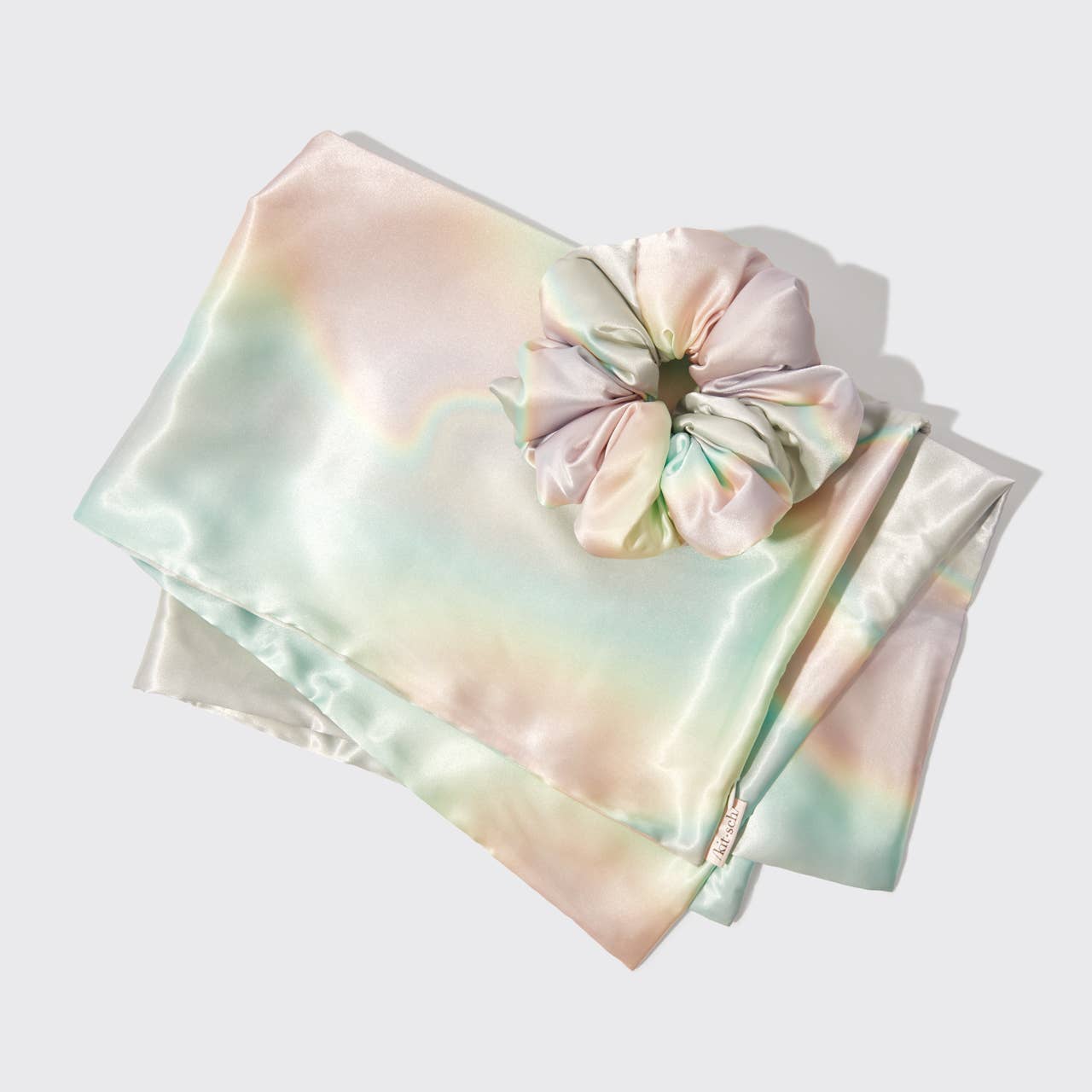 KITSCH - Holiday Satin Pillowcase and Pillow Scrunchie 2pc - Aura - Downerss