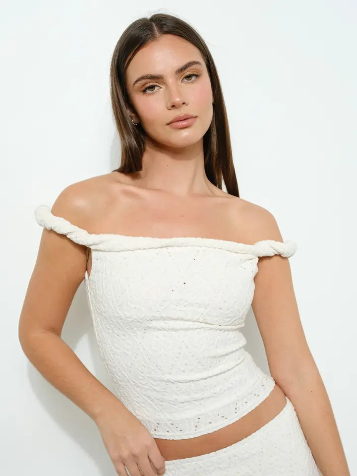 Twist Off Shoulder Top - Downerss
