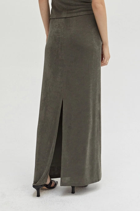 Olive Maxi Skirt