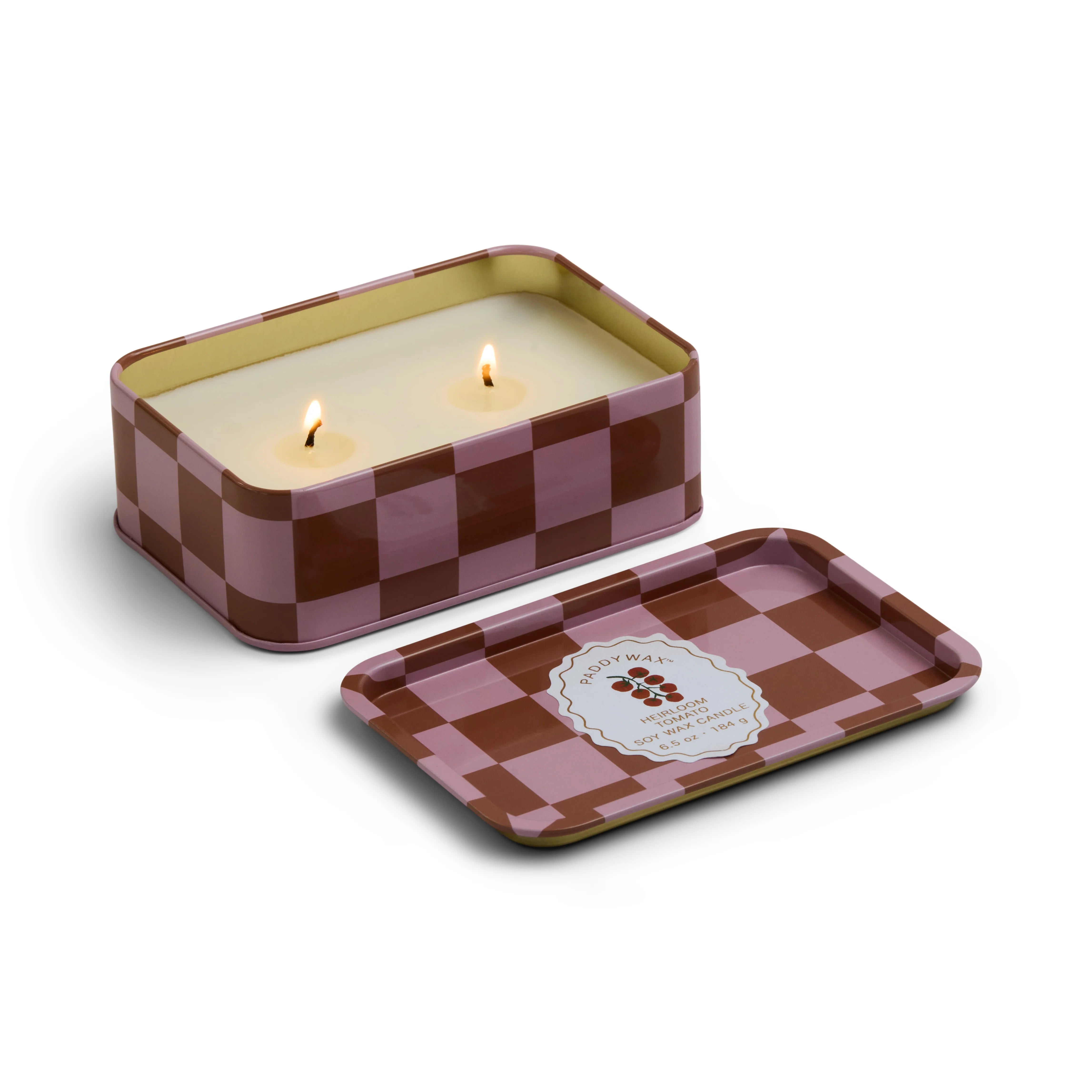 Dopo 6.5oz Printed Tin Candle - Heirloom Tomato
