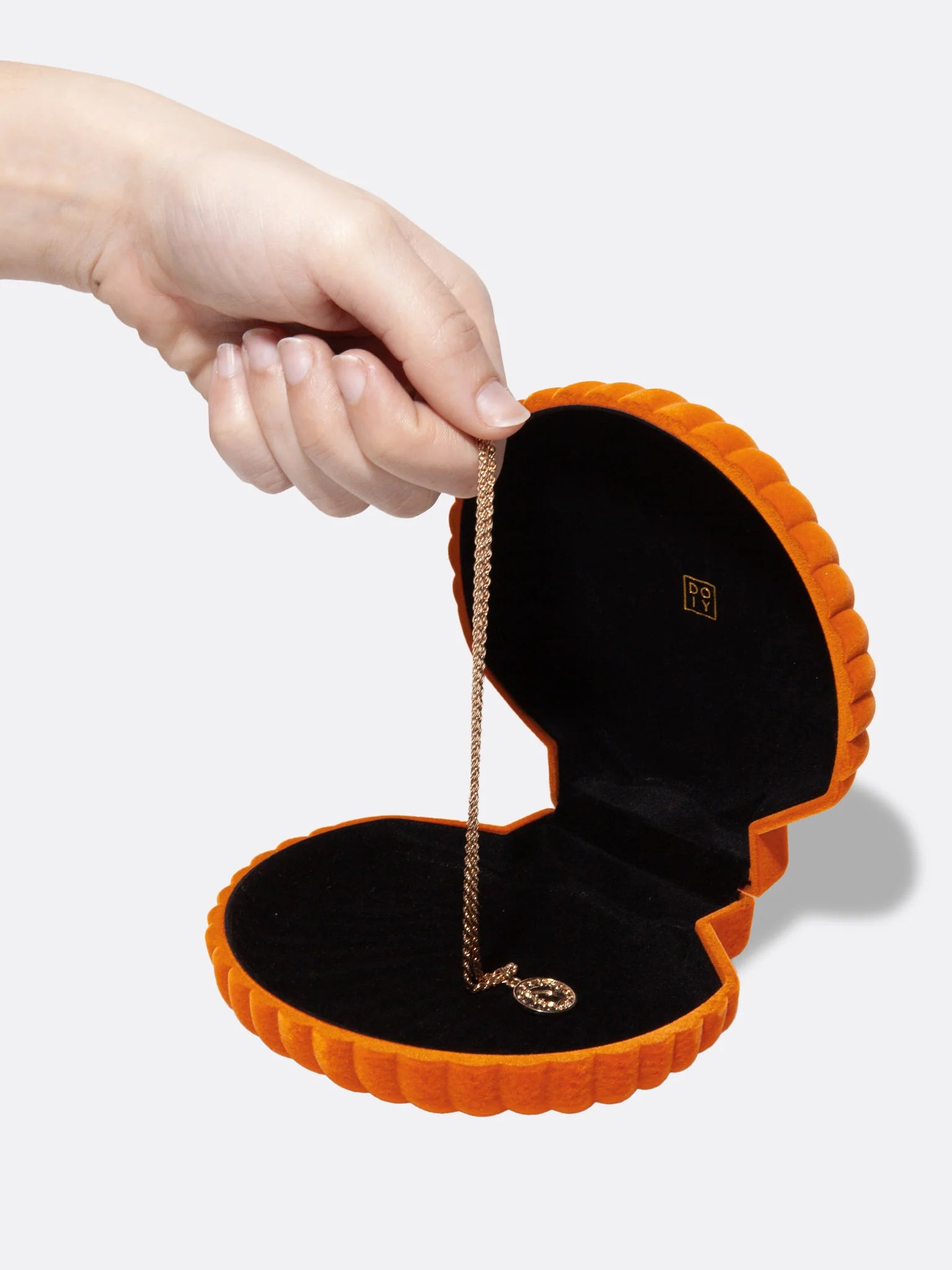 Venus Velvet Jewelry Box - Orange