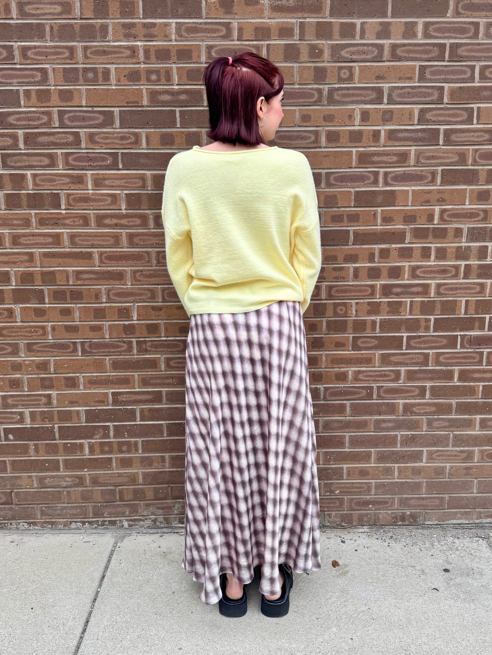 August Checkered Maxi Skirt