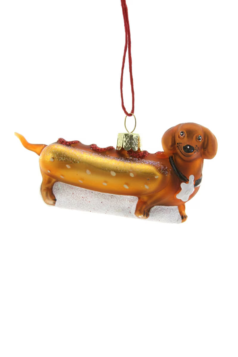 Wiener Dog Hot Dog Ornament