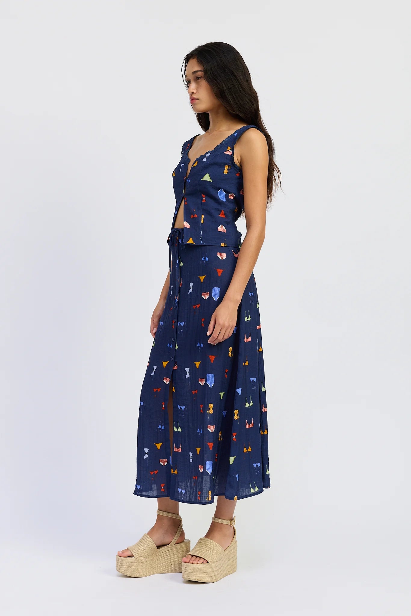 Bikini Print Maxi Skirt