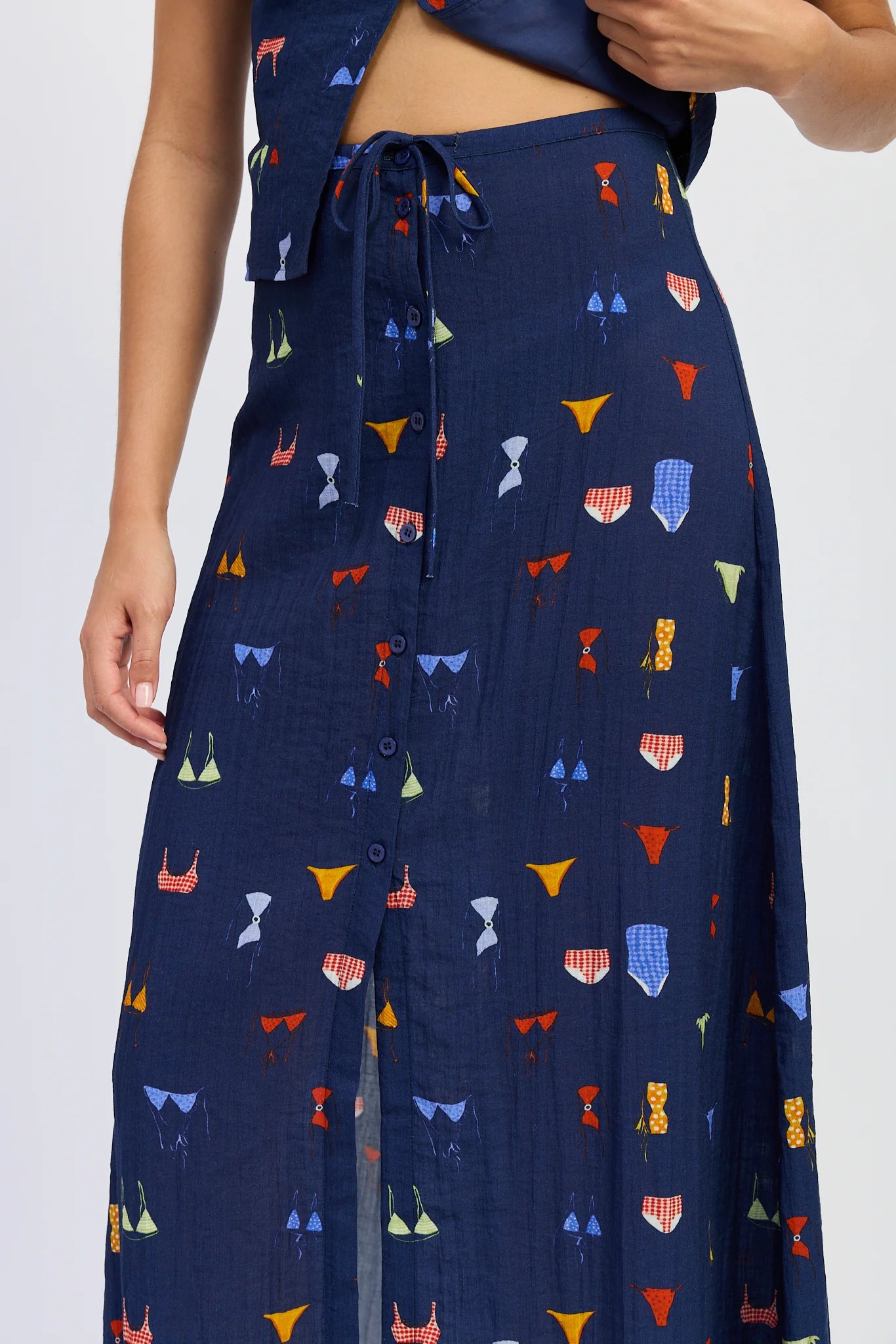 Bikini Print Maxi Skirt