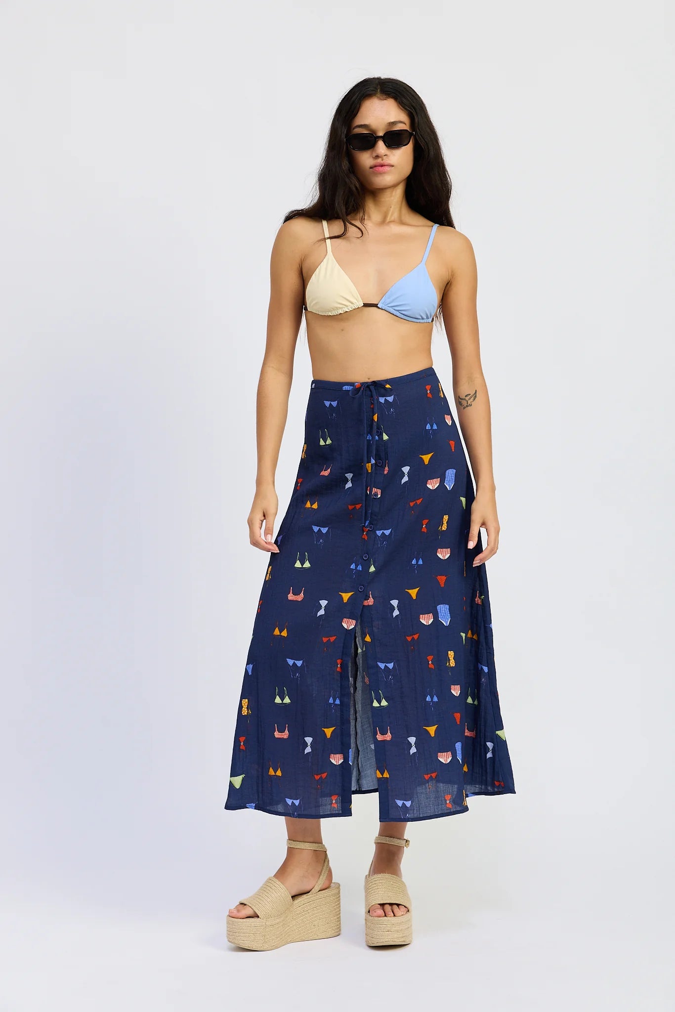 Bikini Print Maxi Skirt