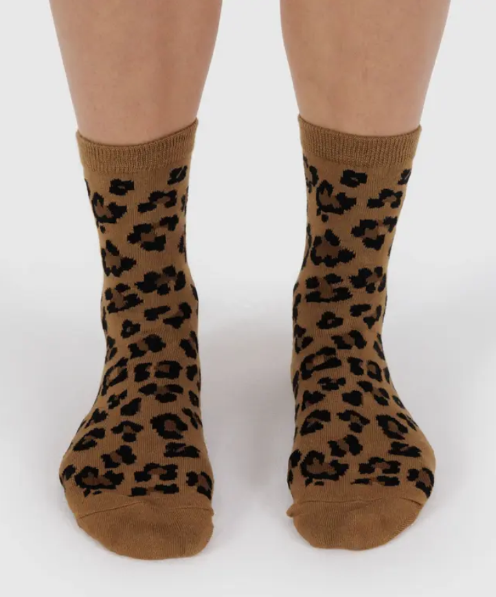Crew Socks - Dark Leopard - Downerss