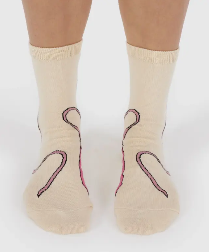 Crew Socks - Pink Bow