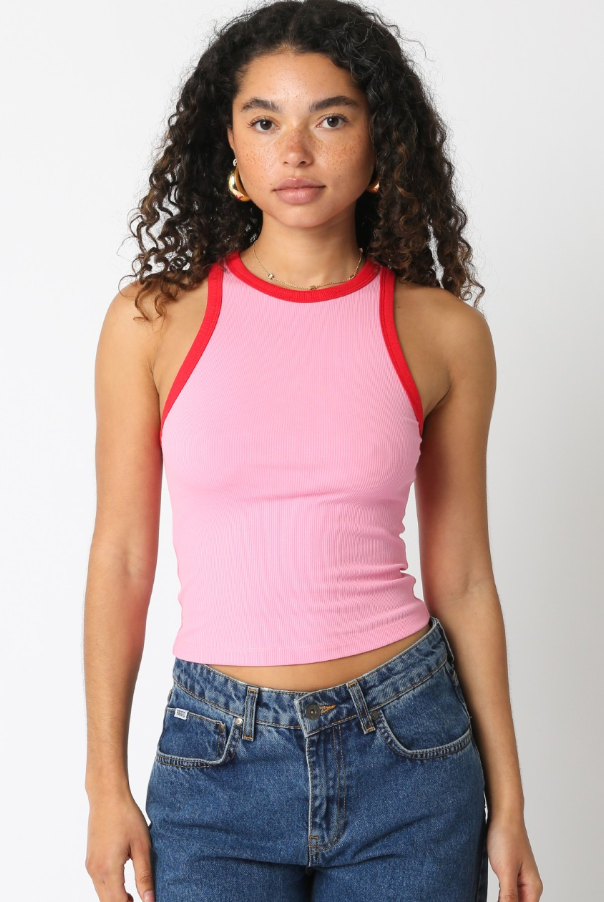 Hana Top - Pink & Red - Downerss