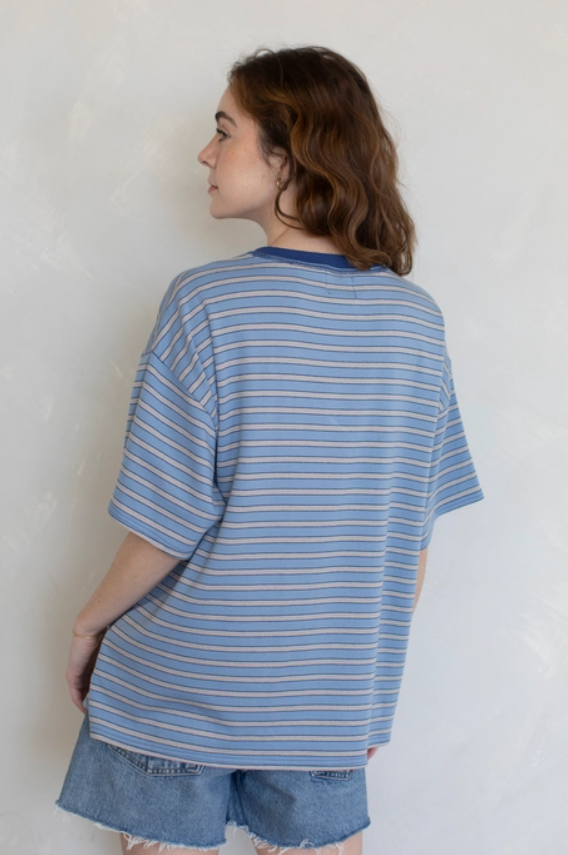 Cassandra Striped Tee - Blue