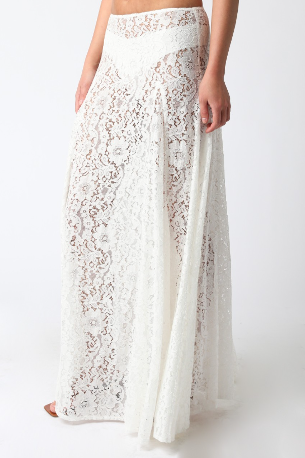 Viola Laced Maxi Skirt - White