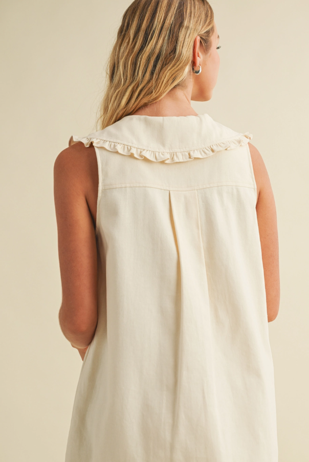 Frill Collar Mini Dress