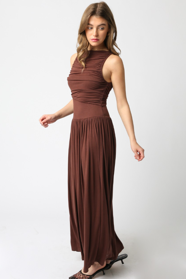 Leni Maxi Dress - Brown
