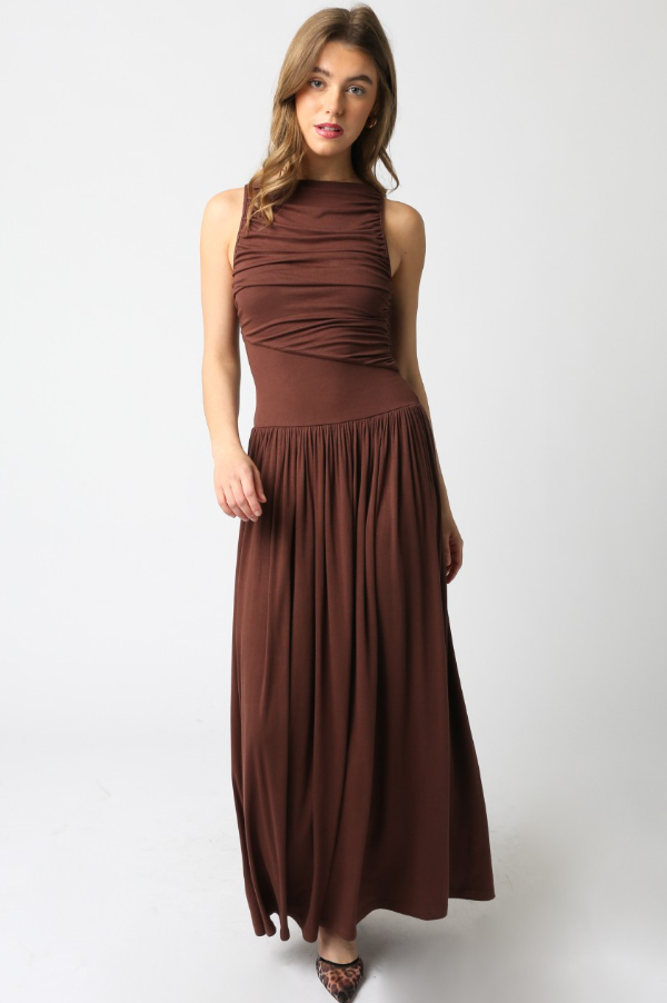 Leni Maxi Dress - Brown