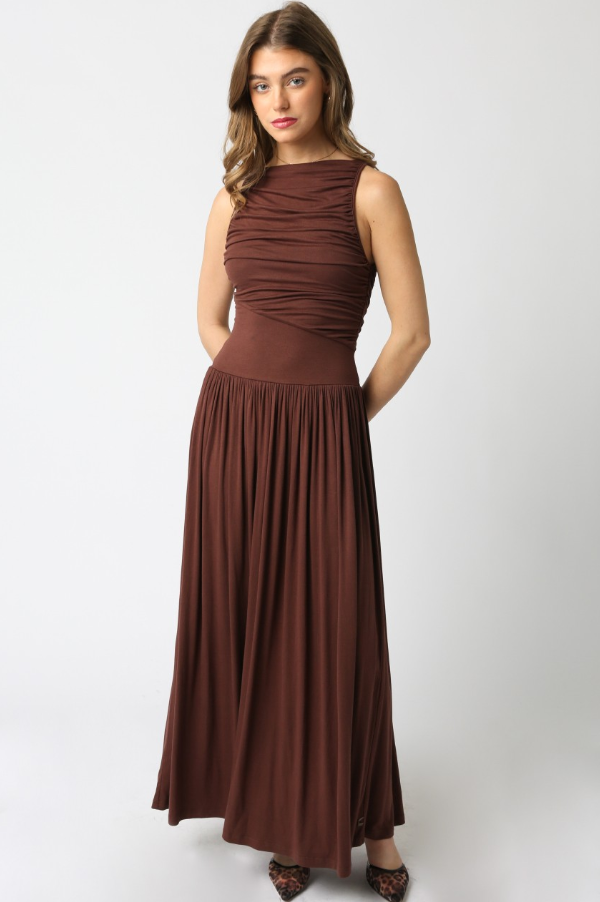 Leni Maxi Dress - Brown