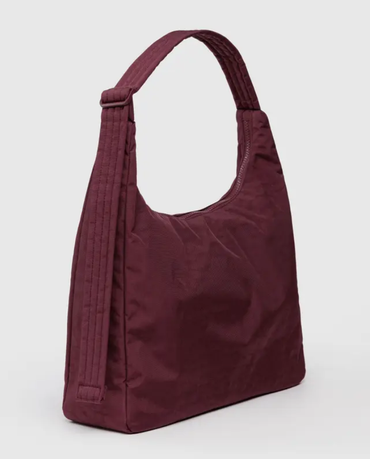 Nylon Shoulder Bag - Mahogany