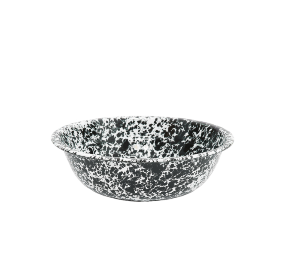 Splatter Enamelwear Small Basin - Black