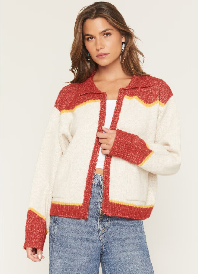 Rodeo Cowboy Zip Sweater
