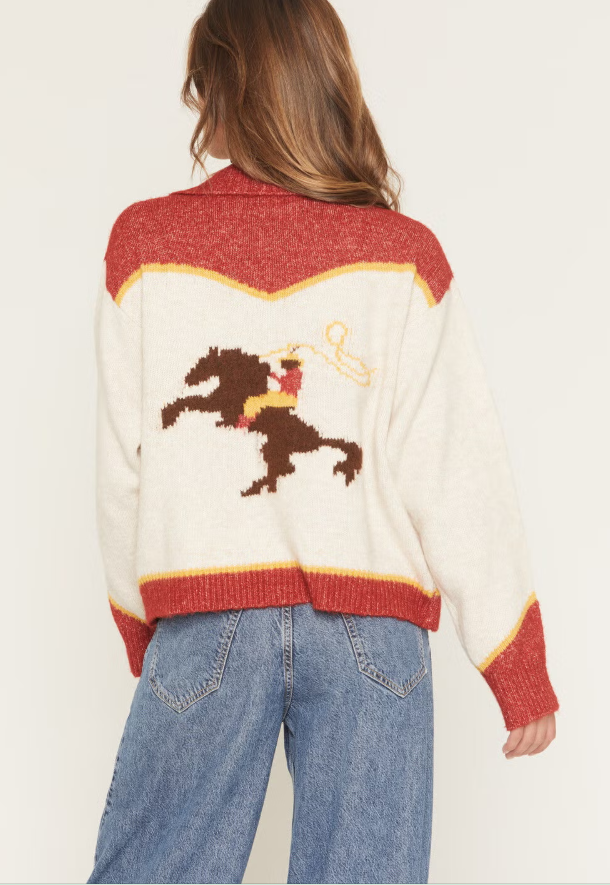 Rodeo Cowboy Zip Sweater