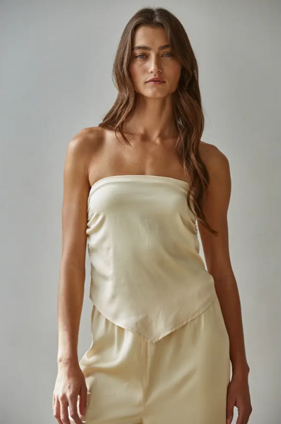 Satin Scarf Tube Top