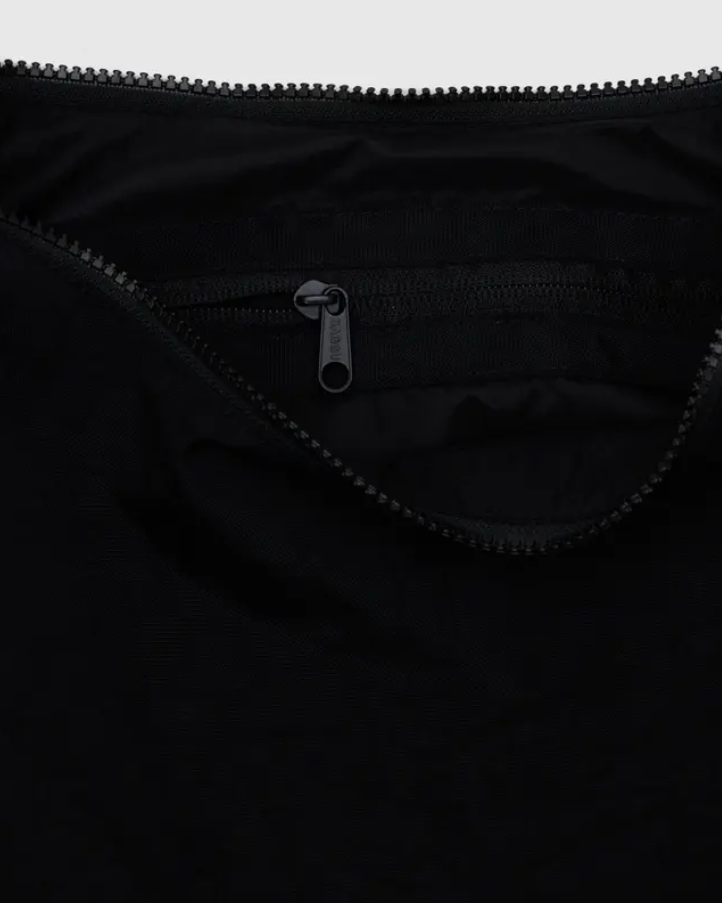 Black Nylon Crescent Bag - Black
