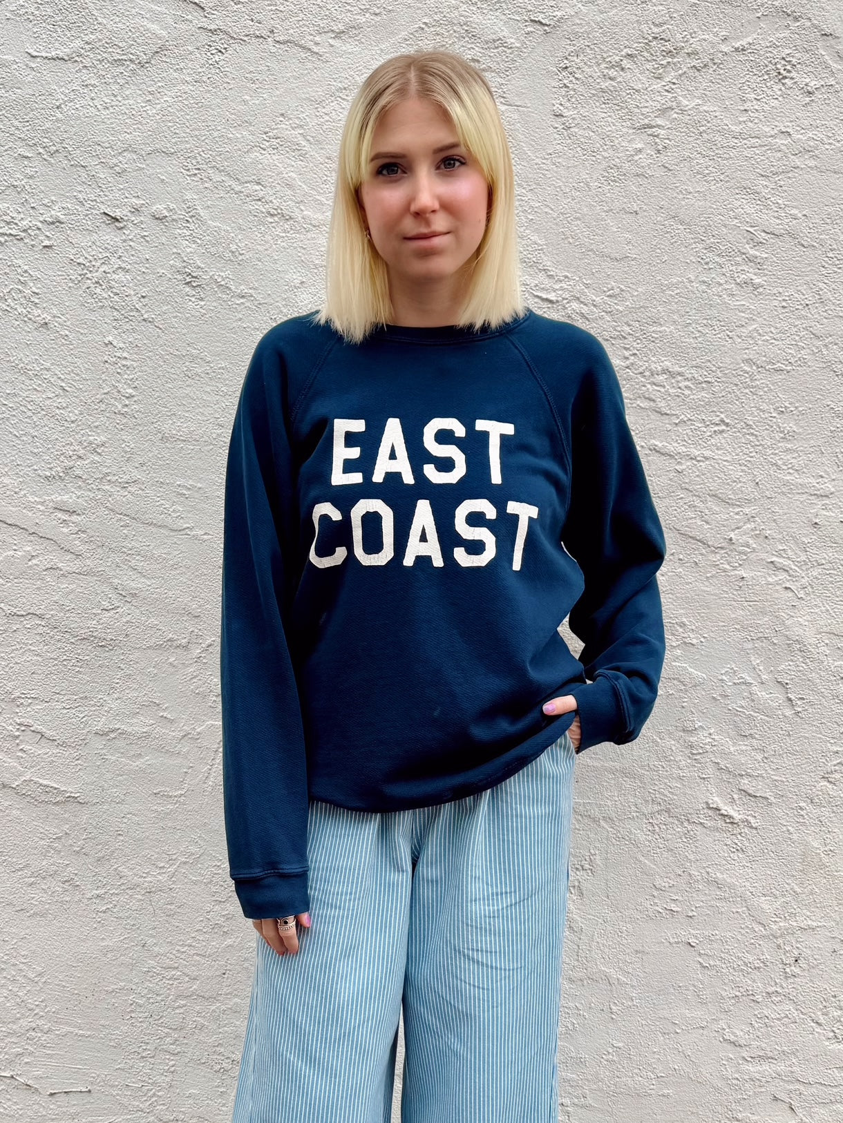 East Coast Pullover Navy/White - Downerss