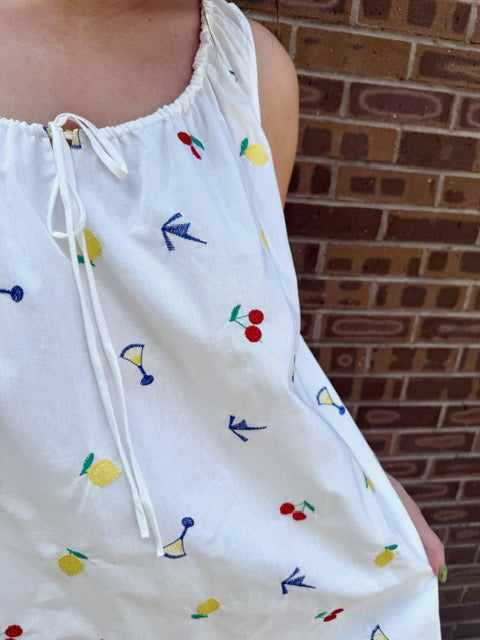 Embroidered Summer Babydoll Dress