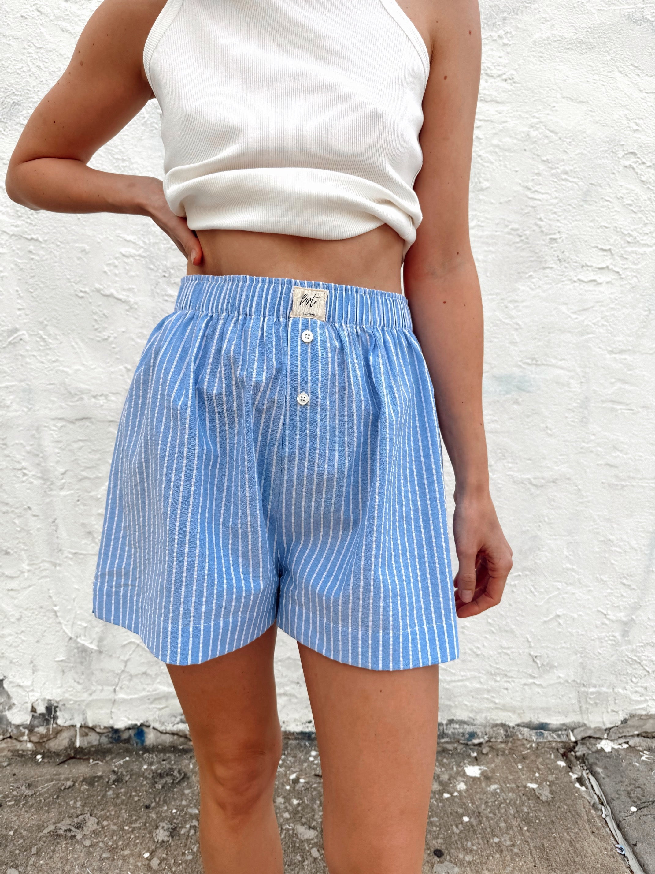 Blue Striped Boxer Short