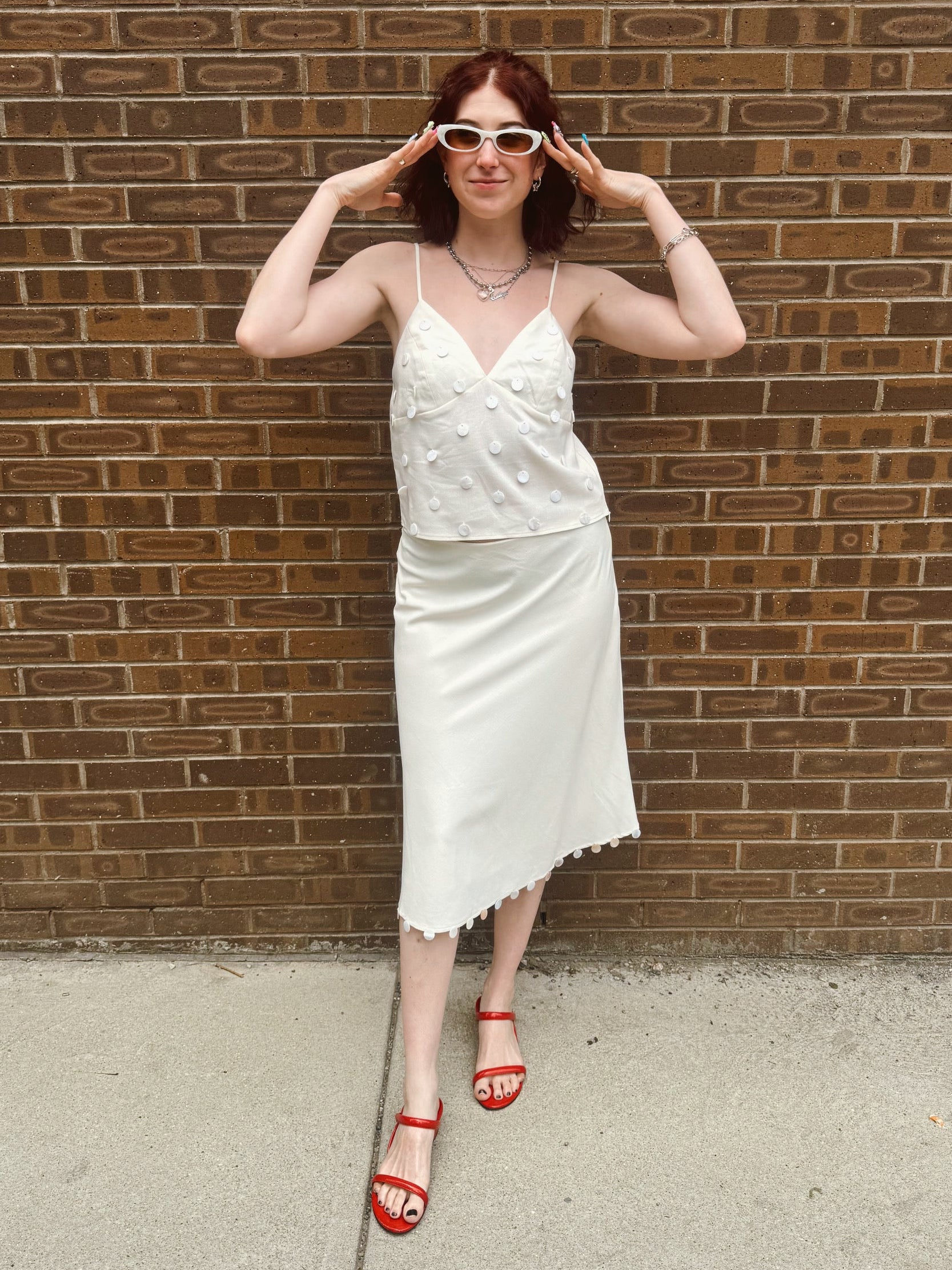 Khaki V Neck Tank Top