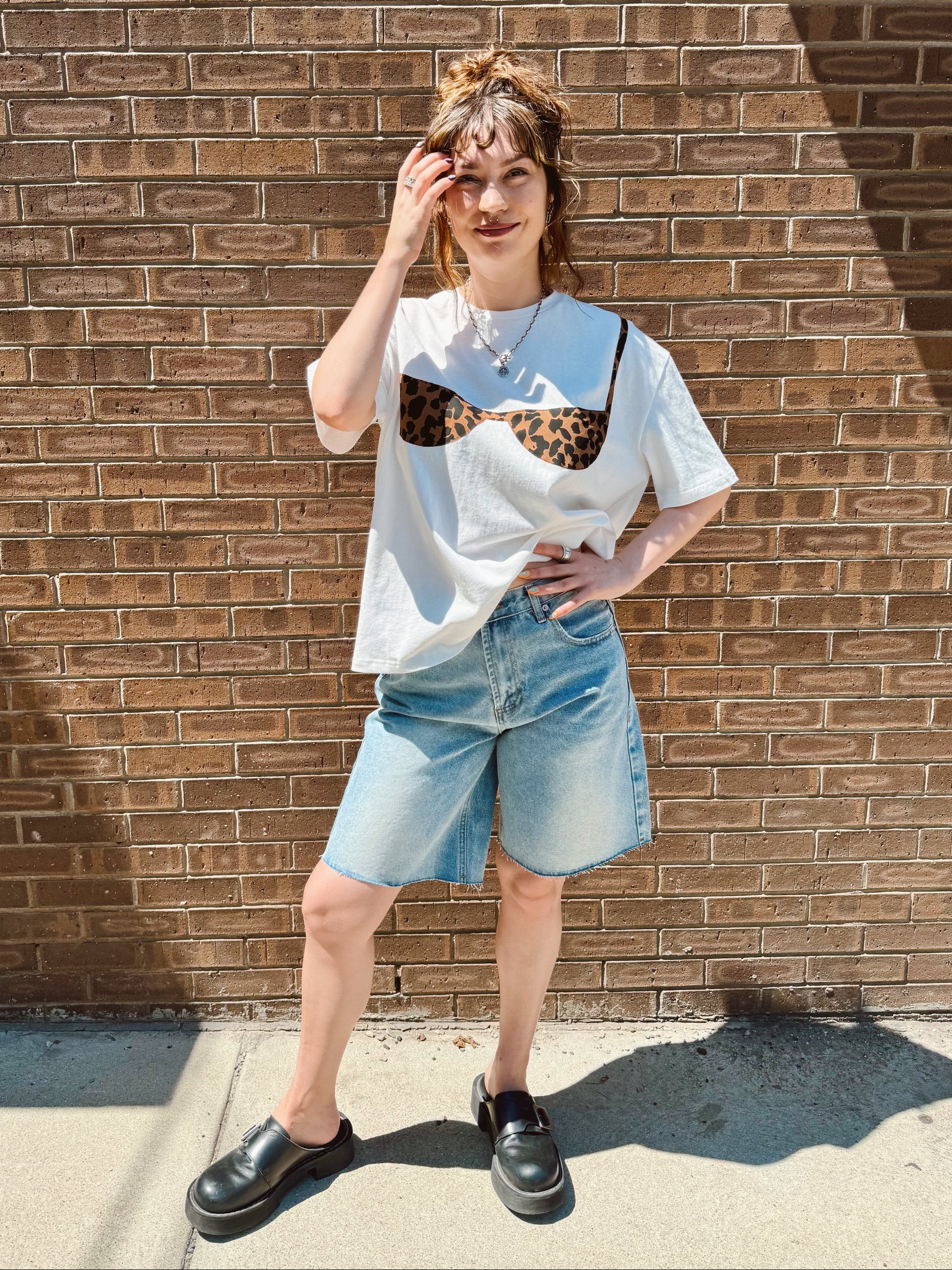 Leopard Bikini Top Tee