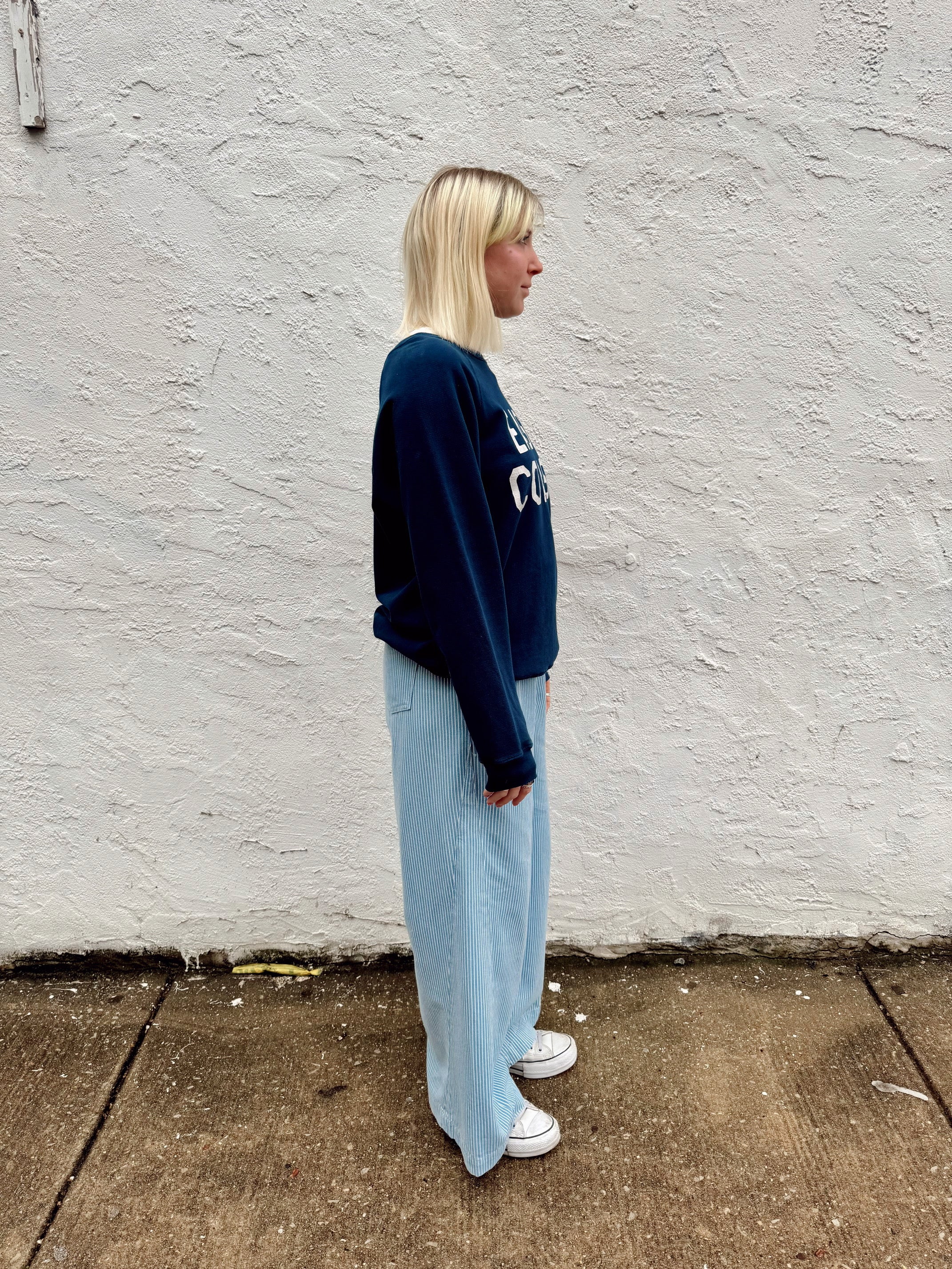 East Coast Pullover Navy/White - Downerss