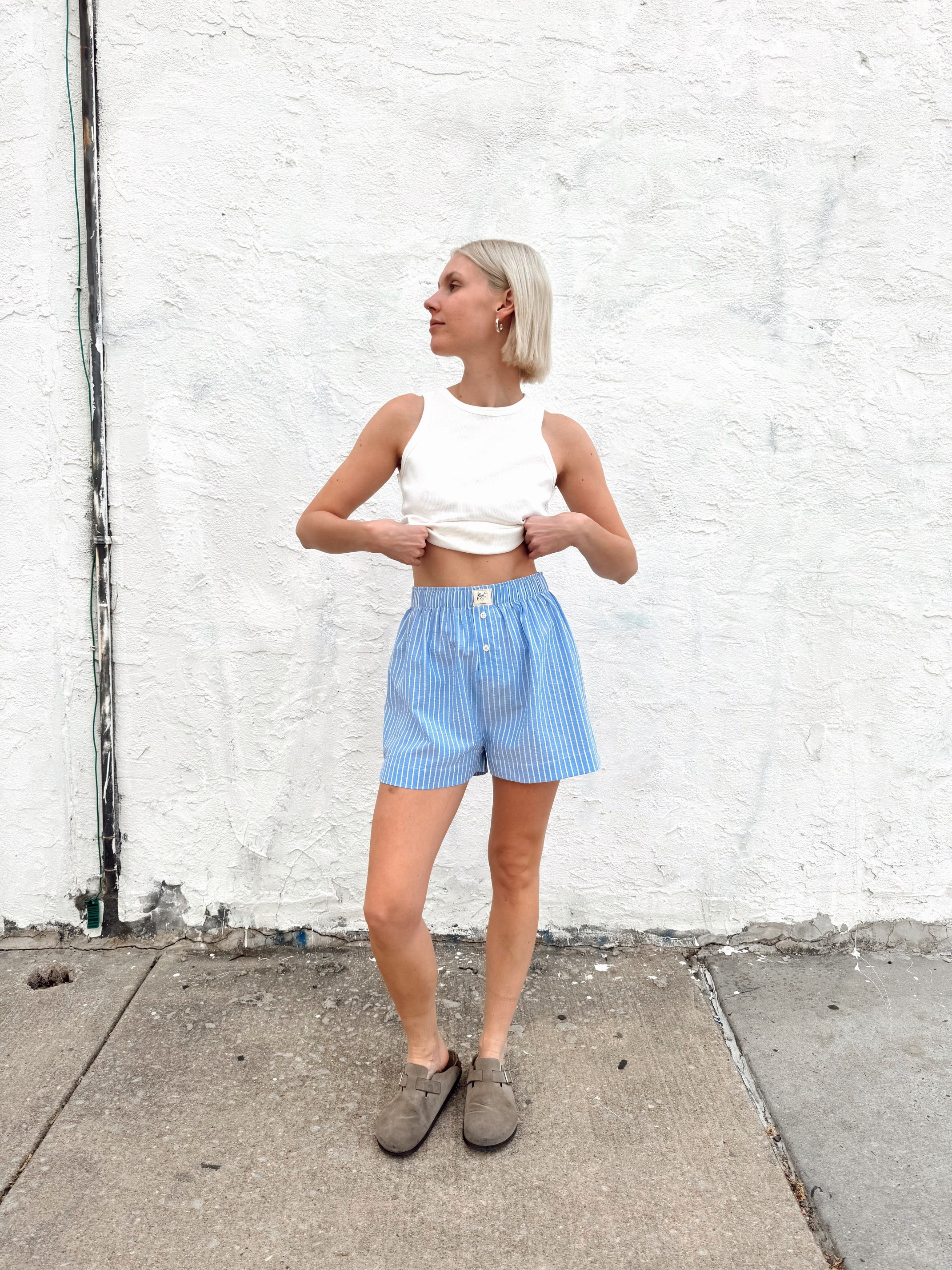 Blue Striped Boxer Short