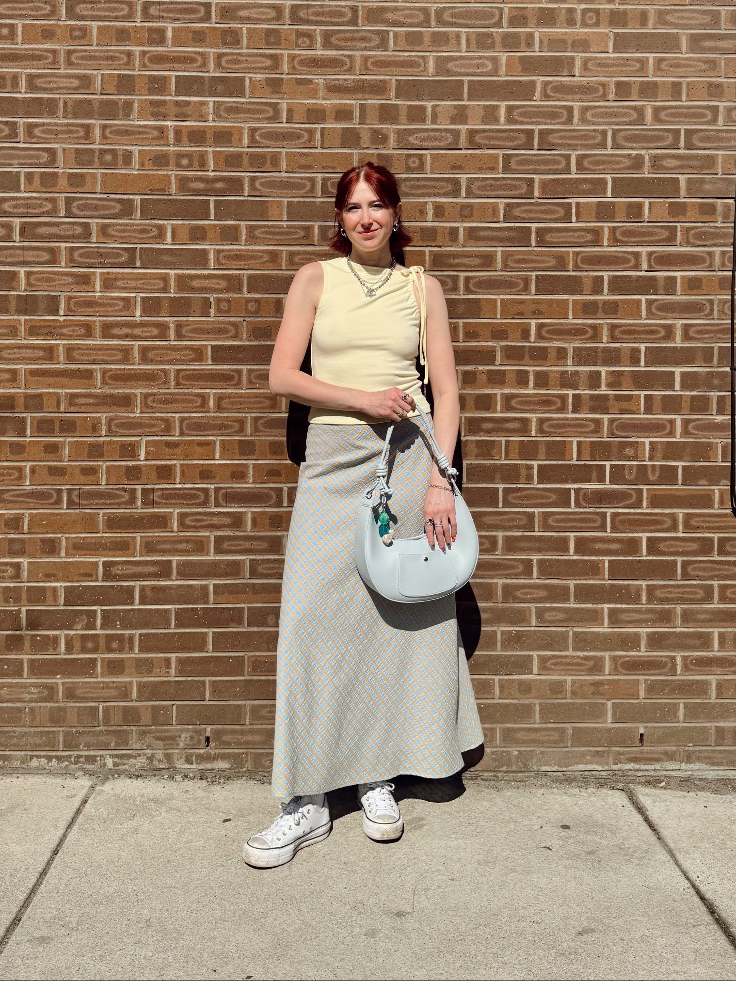 Checkered Maxi Skirt