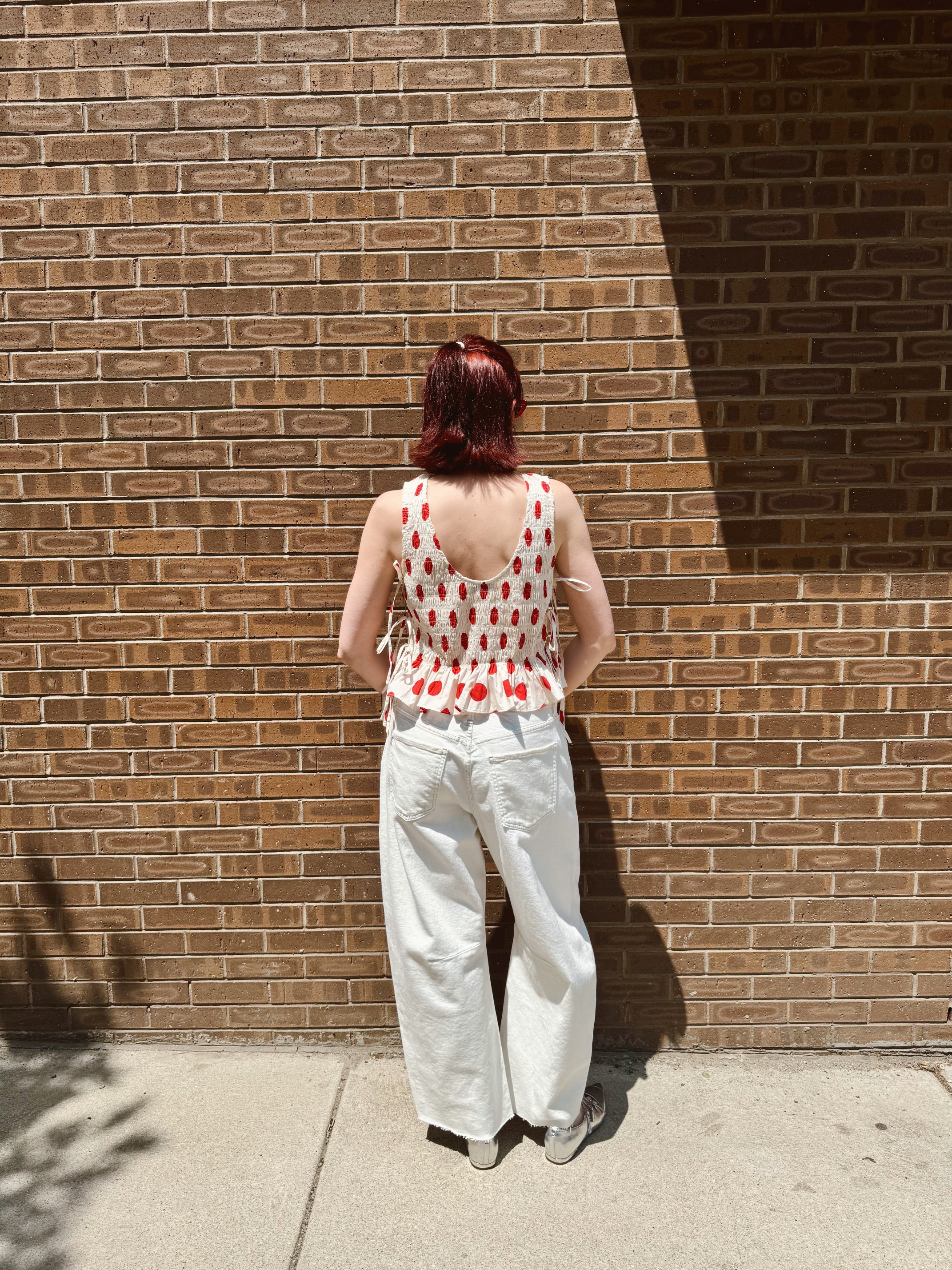 Maeve Polka Dot Top