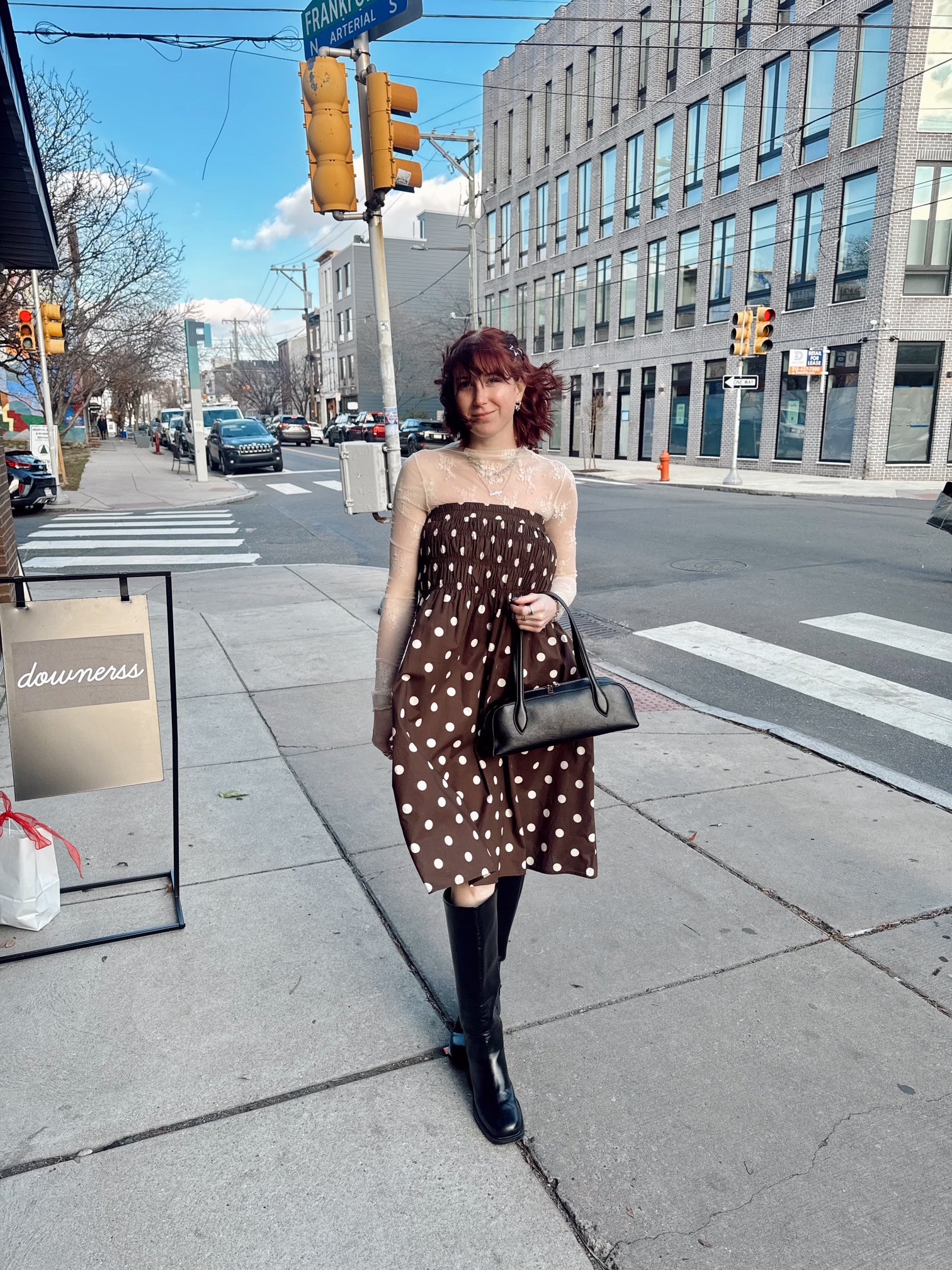 Brown Dottie Skirt