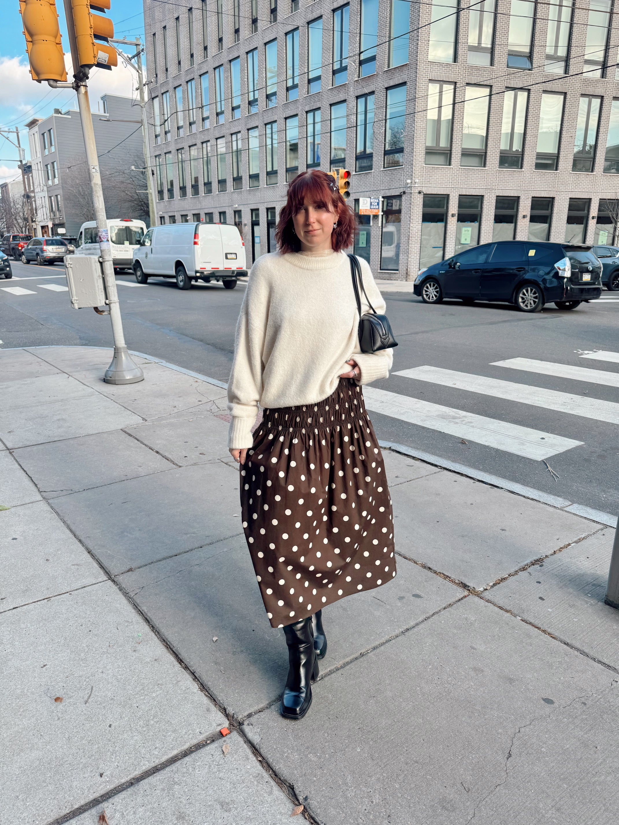 Brown Dottie Skirt