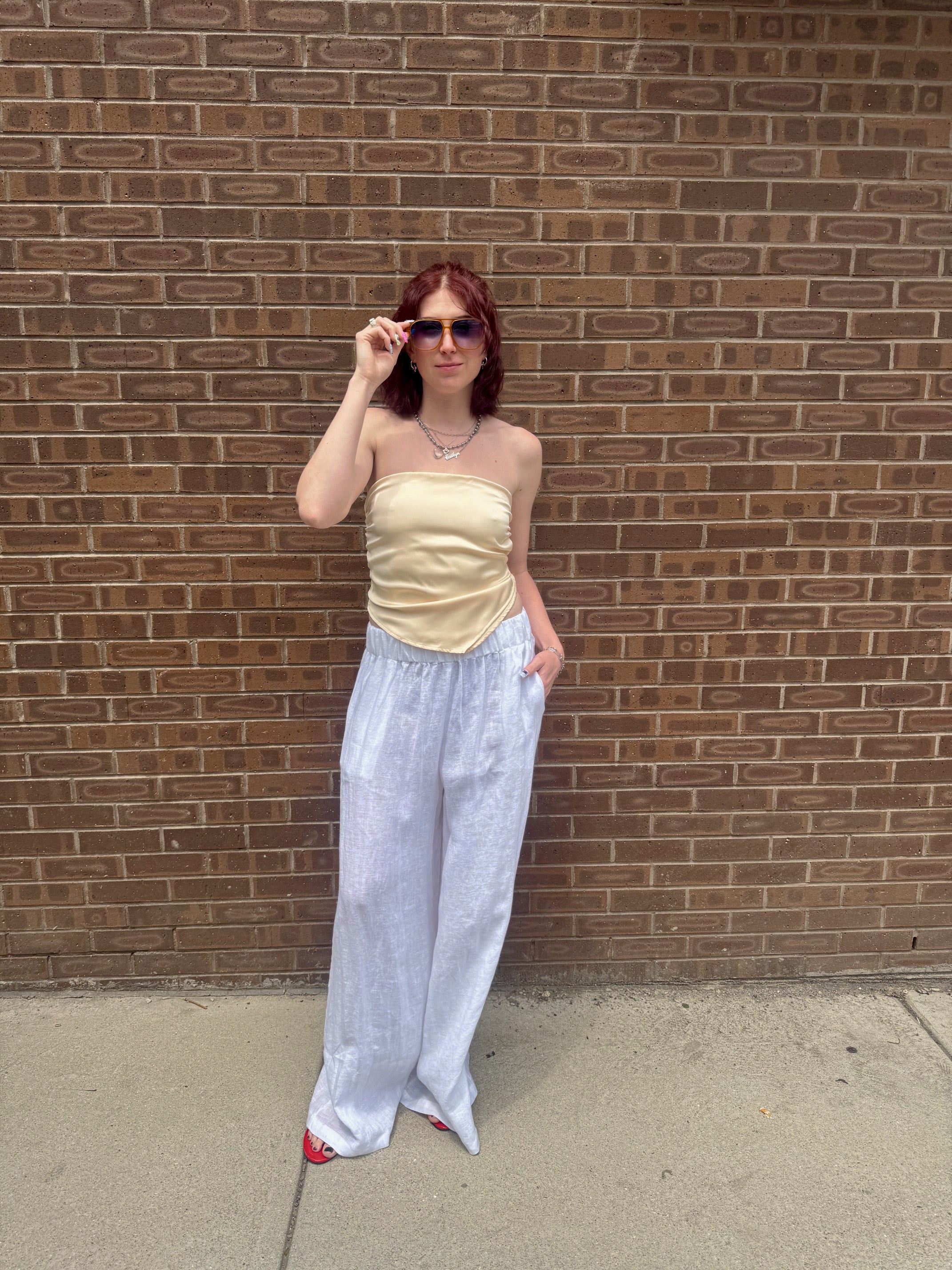 Satin Scarf Tube Top