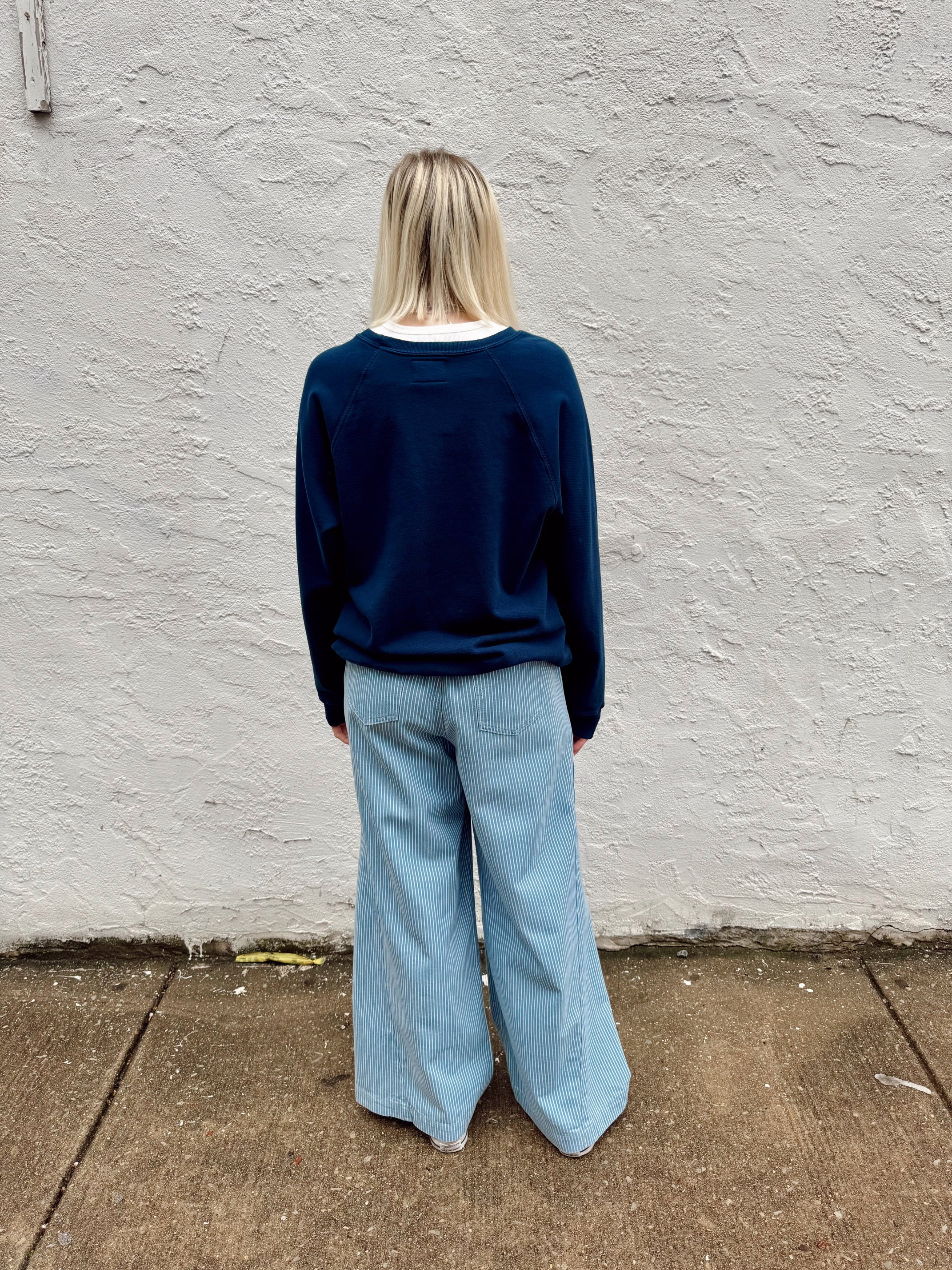 East Coast Pullover Navy/White - Downerss