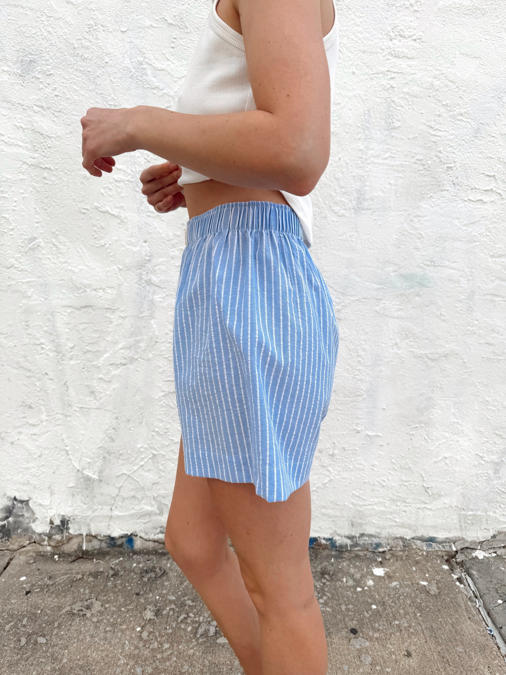 Blue Striped Boxer Short