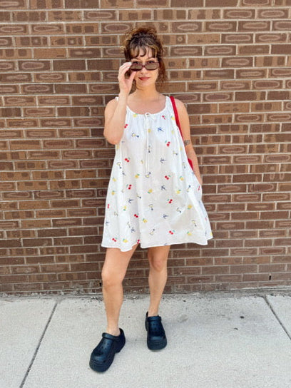 Embroidered Summer Babydoll Dress