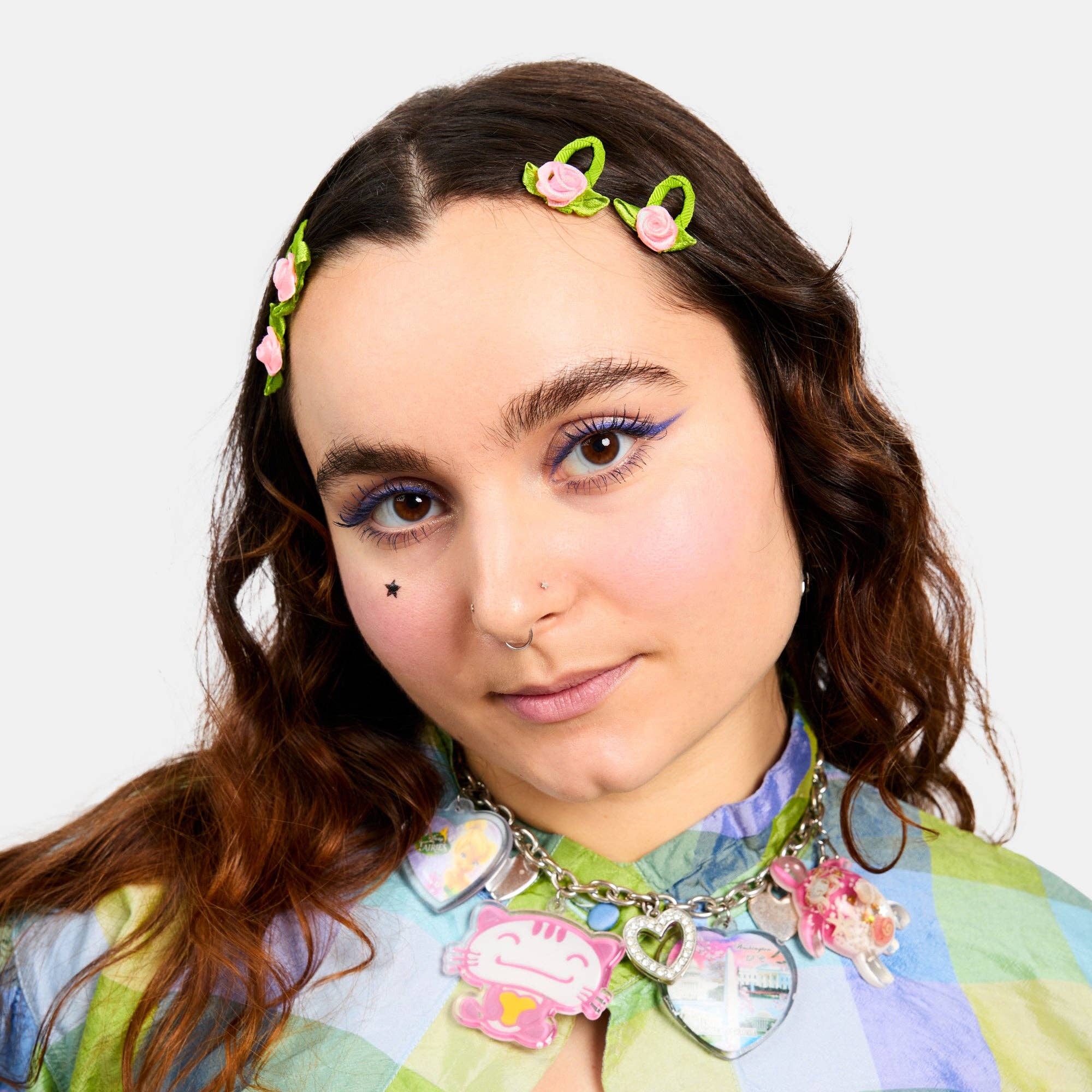 Rosette Snap Clips in Blush - Downerss