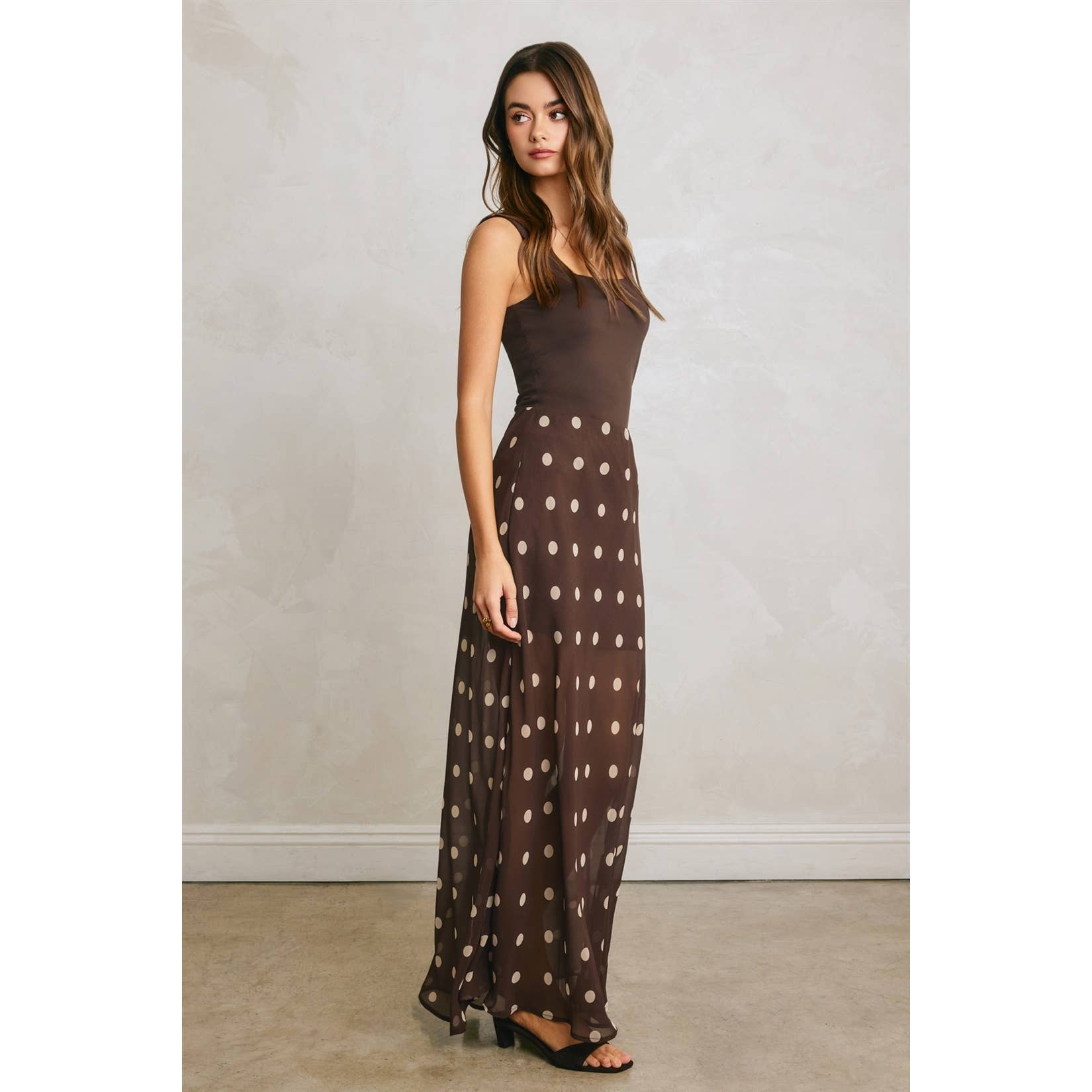 Polka Dot Maxi Skirt