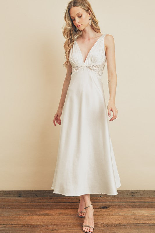 All Night Lace Maxi Dress - Downerss