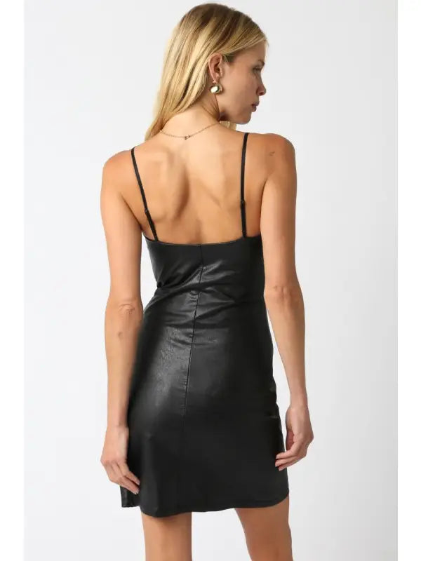 Diya Leather Mini Dress