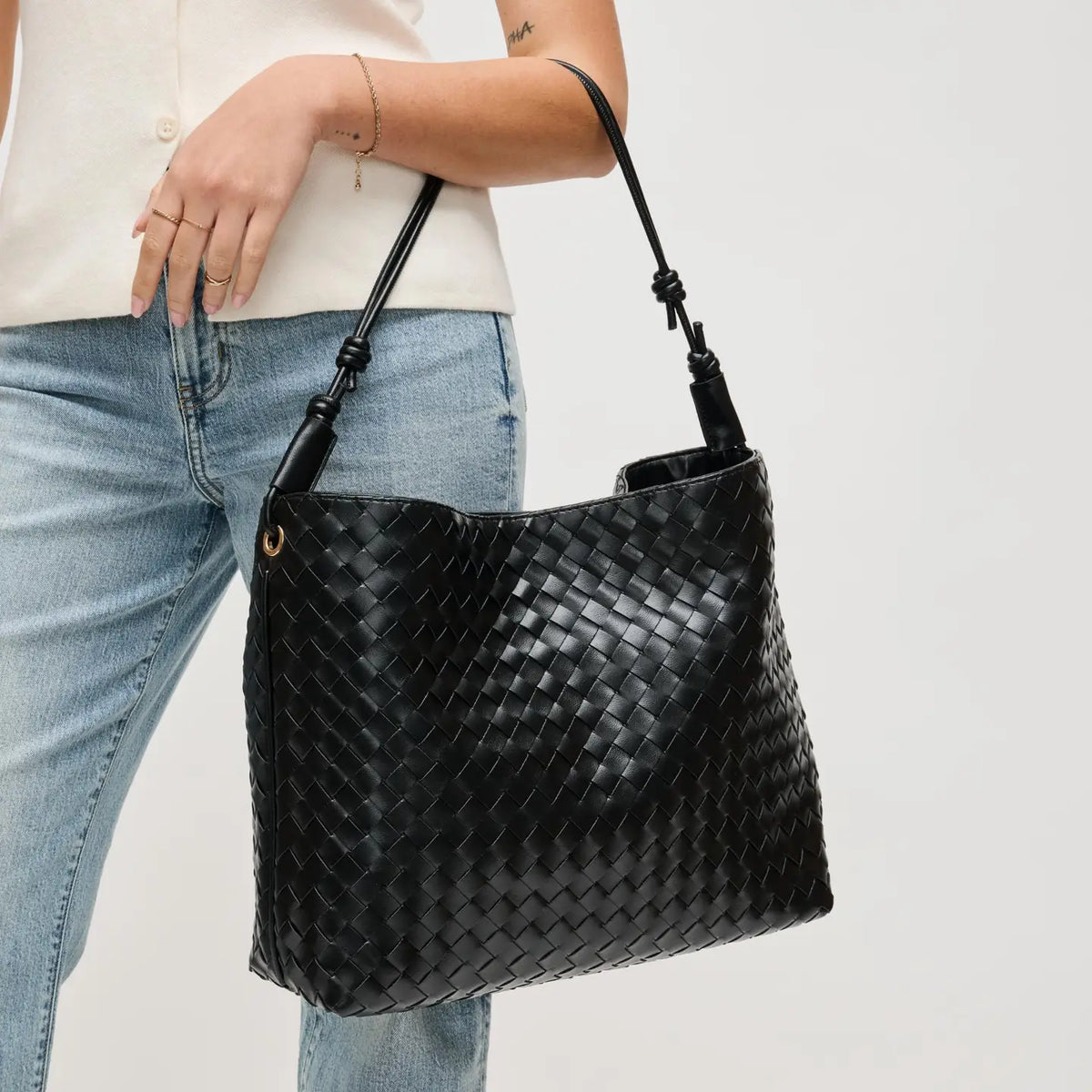 Theo Woven Hobo Bag